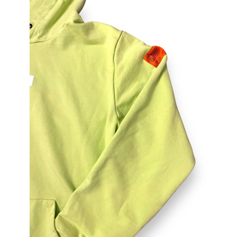Biink Neon Yellow Green Hoodie Size XL Unisex Graphics Logo No Hoodie String - Picture 11 of 13